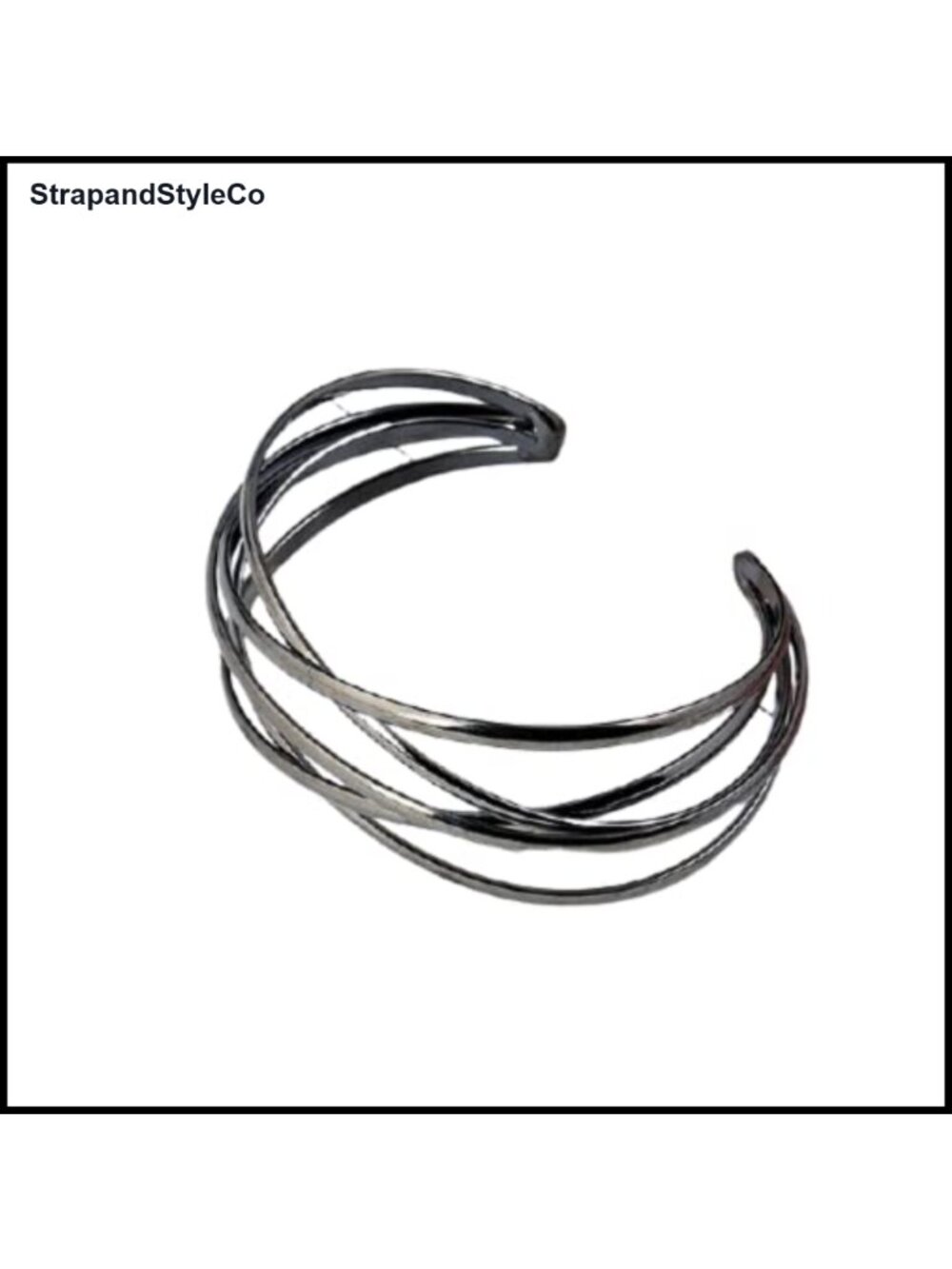 Retro Hollow Cross Wire Open Cuff Bracelet Adjustable Wide Bangle